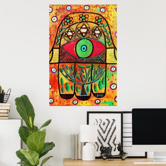 Poster Arbre De Vie Hamsa (Bureau à domicile)