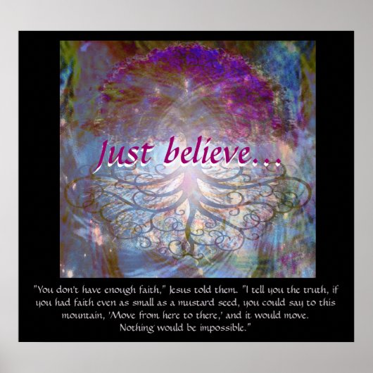 Poster Arbre de vie juste croire (Devant)