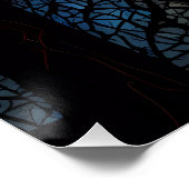 Poster Arbre de vie - Mosaïque de forêt mystique (Coin)