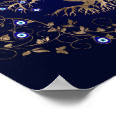 Poster Arbre de vie OEil mal ornament (Coin)