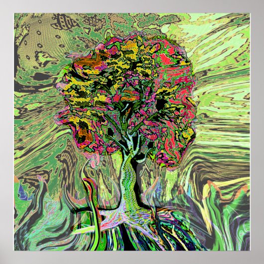 Poster Arbre de vie paisible (Devant)