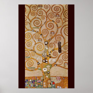 Poster Arbre de Vie par Gustav Klimt, Art Nouveau stylisé
