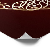 Poster Arbre de vie Rustique rouge foncé celtique (Coin)