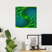 Poster Arbre de Vie Spirale Fractale (Bureau à domicile)