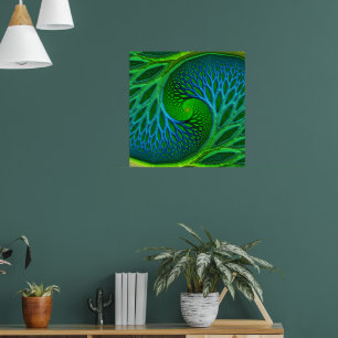 Poster Arbre de Vie Spirale Fractale