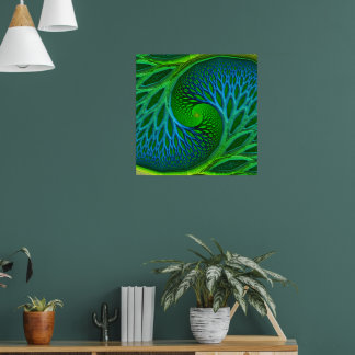 Poster Arbre de Vie Spirale Fractale