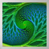 Poster Arbre de Vie Spirale Fractale (Devant)