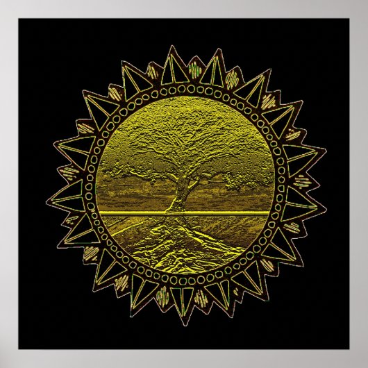 Poster Arbre de vie Sun Salutation (Devant)