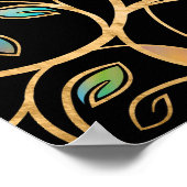 Poster Arbre de vie - Yggdrasil - feuille coloré (Coin)