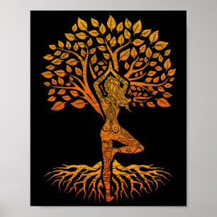 Poster Arbre de Vie Yoga Chakra Haka, Clic Fit, Col Rond