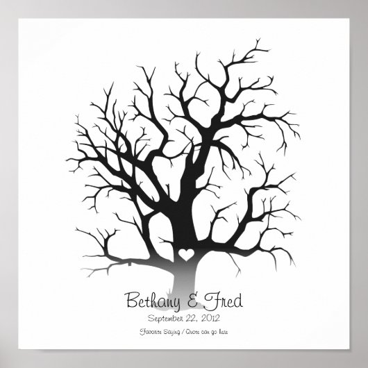 Poster Arbre d'empreintes 12"x12" (Devant)