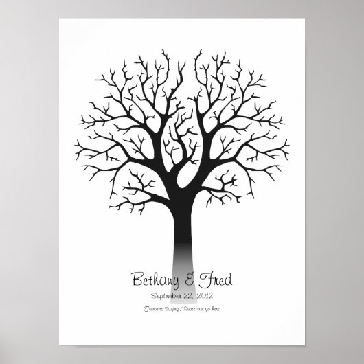 Poster Arbre d'empreintes 12"x16" (Devant)