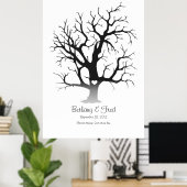 Poster Arbre d'empreintes digitales 32 pouces x 48 pouces (Bureau à domicile)