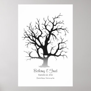 Poster Arbre d'empreintes digitales 32"x48"