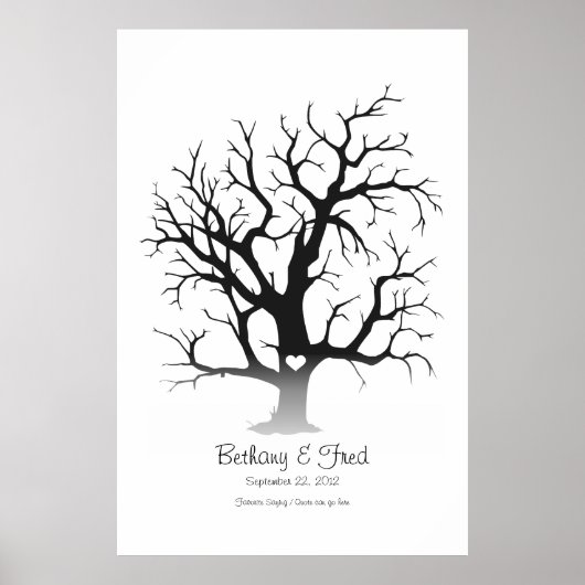 Poster Arbre d'empreintes digitales 32"x48" (Devant)