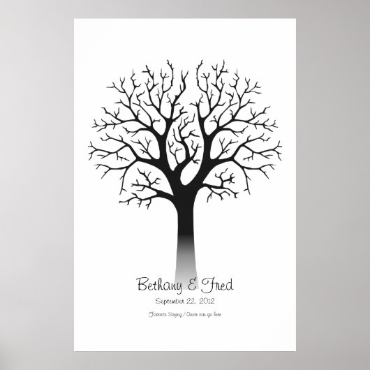 Poster Arbre d'empreintes digitales 40"x60" (Devant)
