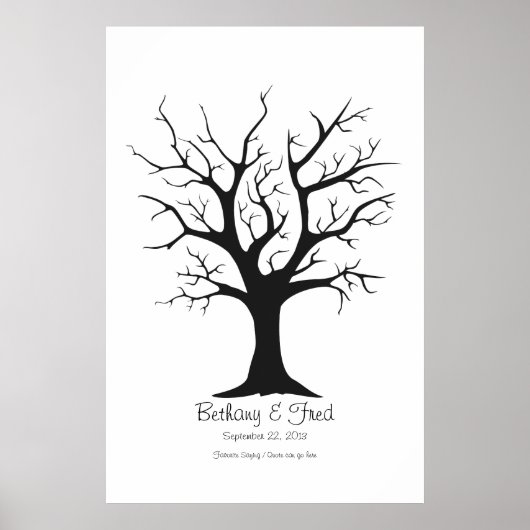 Poster Arbre d'empreintes digitales C - 61x91 cm (Devant)