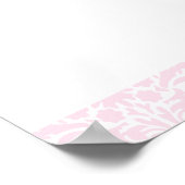 Poster Arbre d'empreintes digitales C avec Damask Pink1 - (Coin)