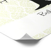 Poster Arbre d'empreintes digitales C avec vert damas - 1 (Coin)