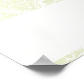 Poster Arbre d'empreintes digitales C avec vert damassé - (Coin)