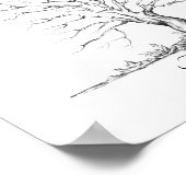 Poster Arbre d'empreintes digitales de mariage (Coin)
