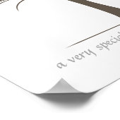 Poster Arbre d'empreintes digitales pour bébé - gris (Coin)