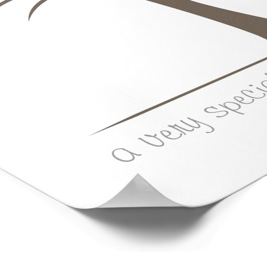 Poster Arbre d'empreintes digitales pour bébé - Jaune (Coin)