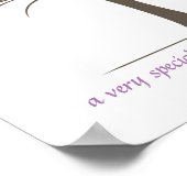 Poster Arbre d'empreintes digitales pour bébé - violet (Coin)