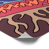 Poster Arbre d'hiver Abstrait plein de feu et d'eau (Coin)