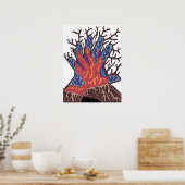 Poster Arbre d'hiver Abstrait plein de feu et d'eau (Cuisine)
