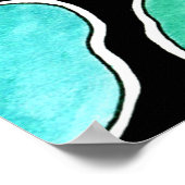 Poster Arbre d'hiver dans les tons verts (Coin)