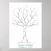 Poster Arbre d'impression des doigts (2) (Devant)