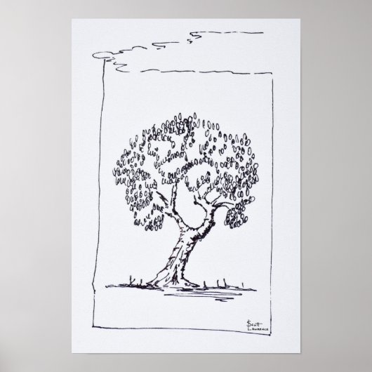 Poster Arbre d'Olive | Sud de la France (Devant)