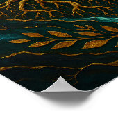 Poster Arbre d'or de la vie Nature mystique (Coin)