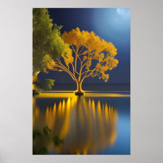 Poster Arbre doré