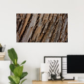 Poster Arbre écorce I Abstrait naturel texturé (Bureau à domicile)