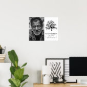 Poster Arbre Élégant | Photo de Remémoration Funéraire (Bureau à domicile)