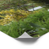 Poster arbre en fleurs de cerisier sous la pluie (Coin)