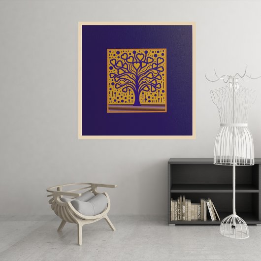 Poster Arbre en fleurs du coeur de la vie Art Imprimer