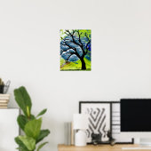 Poster Arbre et fibre de lune (Bureau à domicile)