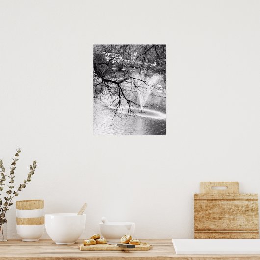 Poster Arbre et fontaine (Cuisine)