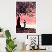 Poster arbre et nature - amour (Bureau à domicile)