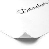 Poster Arbre familial avec 14 Descendants Photo et Texte (Coin)