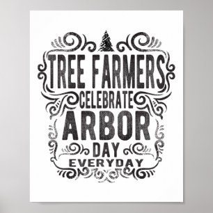 Poster Arbre fermier Arbor Day Cadeau Jour des terres Sau