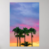 Poster Arbre feuille vert sous ciel bleu pendant l'or hou (Devant)