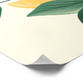 Poster Arbre Fleur Floral de Fleur d'Oranger Élégante Bie (Coin)