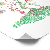 Poster Arbre Floral Fantaisiste (Coin)