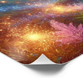 Poster Arbre forestier enchanté avec des runes brillantes (Coin)