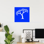 Poster Arbre fractal blanc (Bureau à domicile)