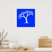 Poster Arbre fractal blanc (Cuisine)